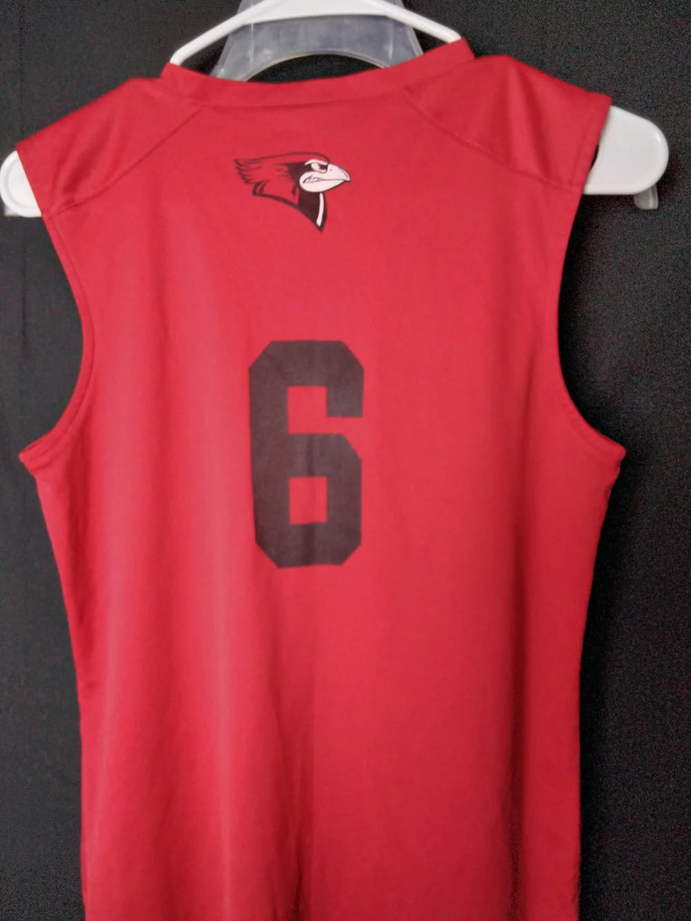 adidas Red Sleeveless Cardinals Jersey with Black Stripes